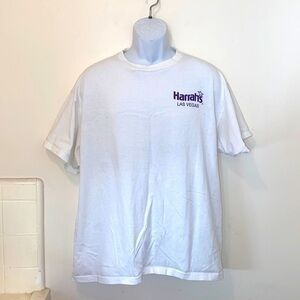 Unisex Harrahs Hotel & Casino Las Vegas White Graphic Tee